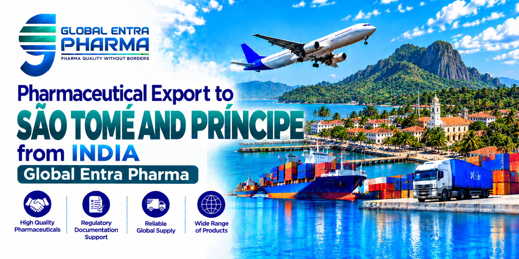 Pharmaceutical Export to São Tomé and Príncipe from India